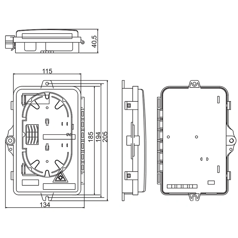 Outdoor fiber optic distribution box            12 cores