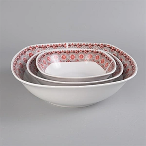 Square salad bowl