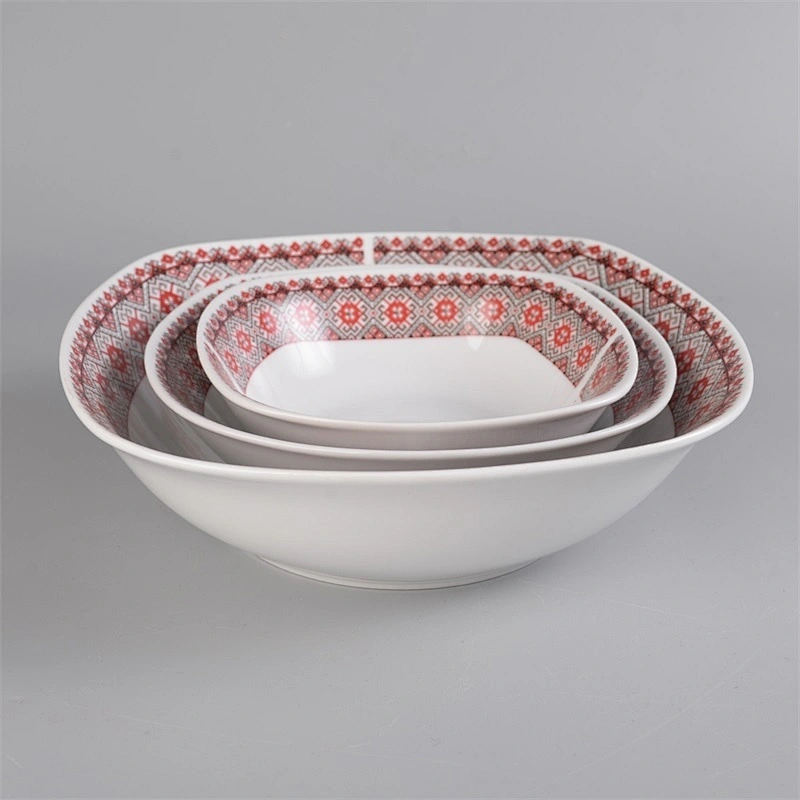 Square salad bowl