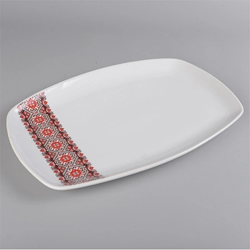 Square oval plate