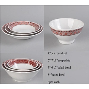 42pcs round dinner set