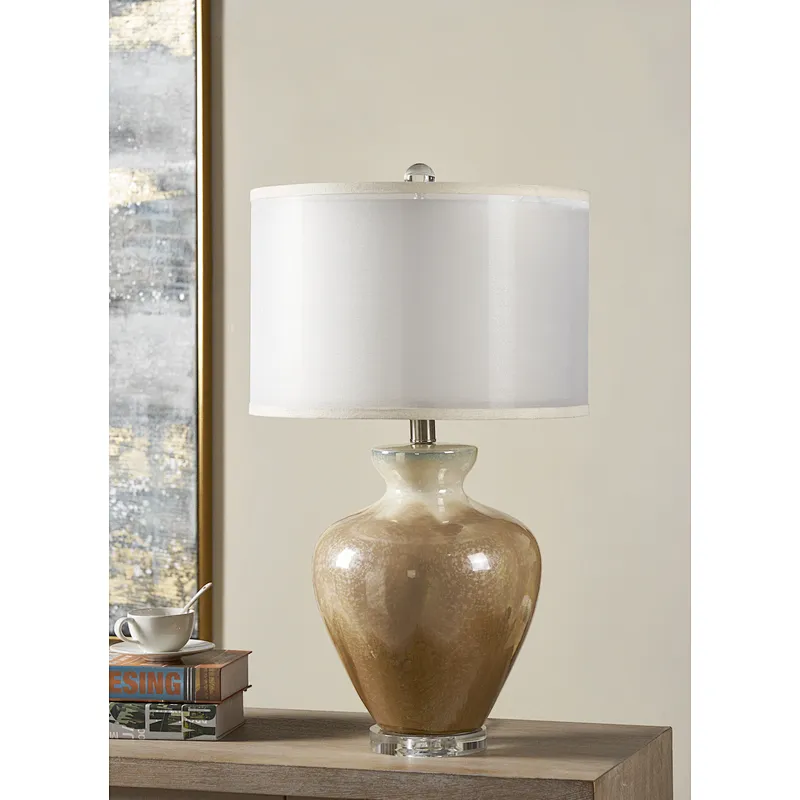 Champagne Color Ceramic Table Lamp