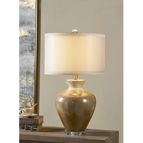 Champagne Color Ceramic Table Lamp