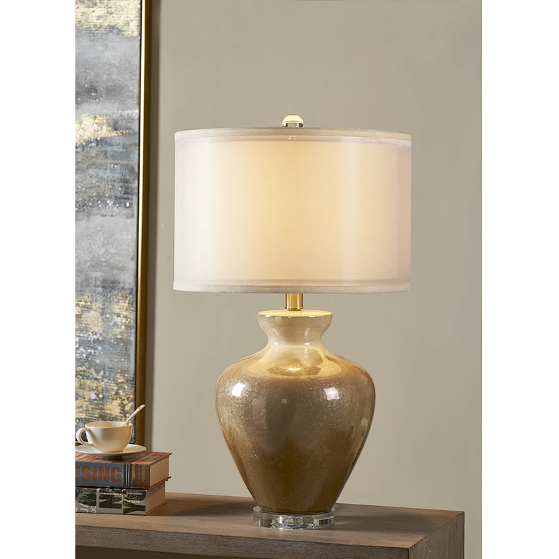 Champagne Color Ceramic Table Lamp