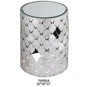 Mirror Top End Table