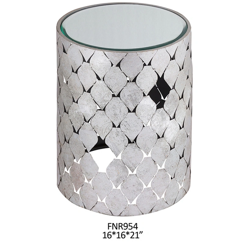Mirror Top End Table