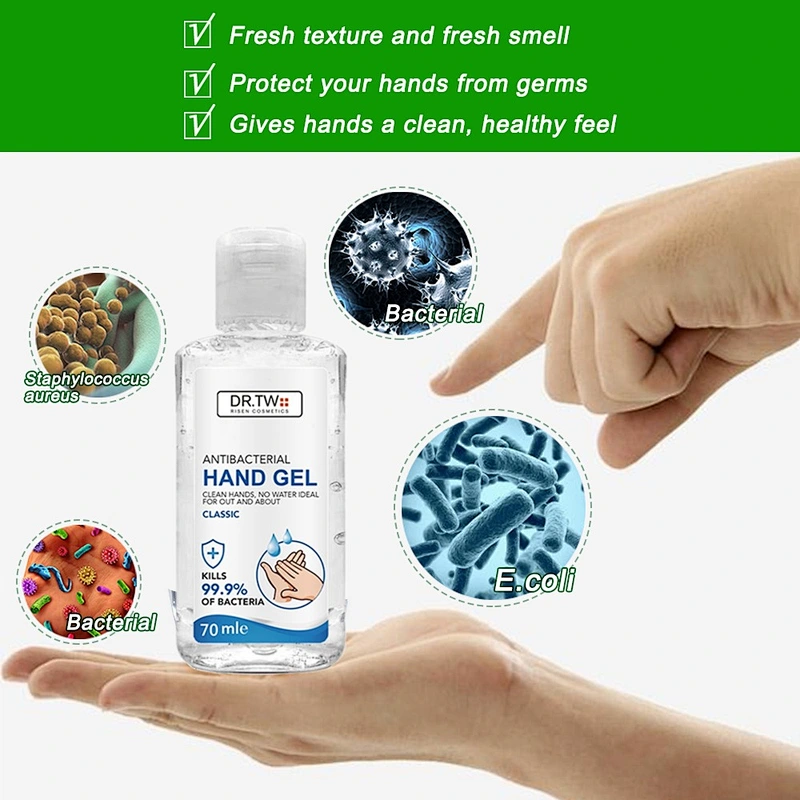 60ml Travel Portable Containing 99.9% Antibacterial Gel Sterilization Alcohol Hand Sanitizer Gel for Kids Anti-Bacteri