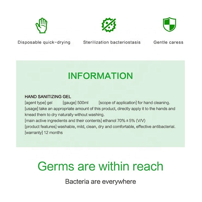 500ml Portable Waterless Antiseptic Liquid Hand Sanitizer For Hand Wash