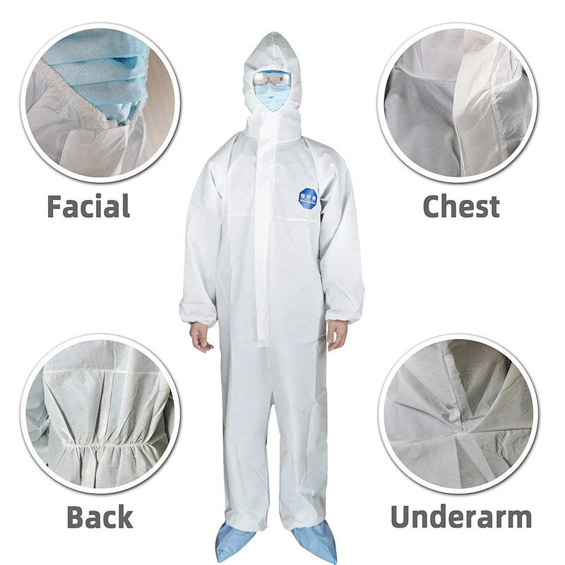 Hot sale clean room cloth Disposable protective coverall protection suit Waterproof Safety Clothes