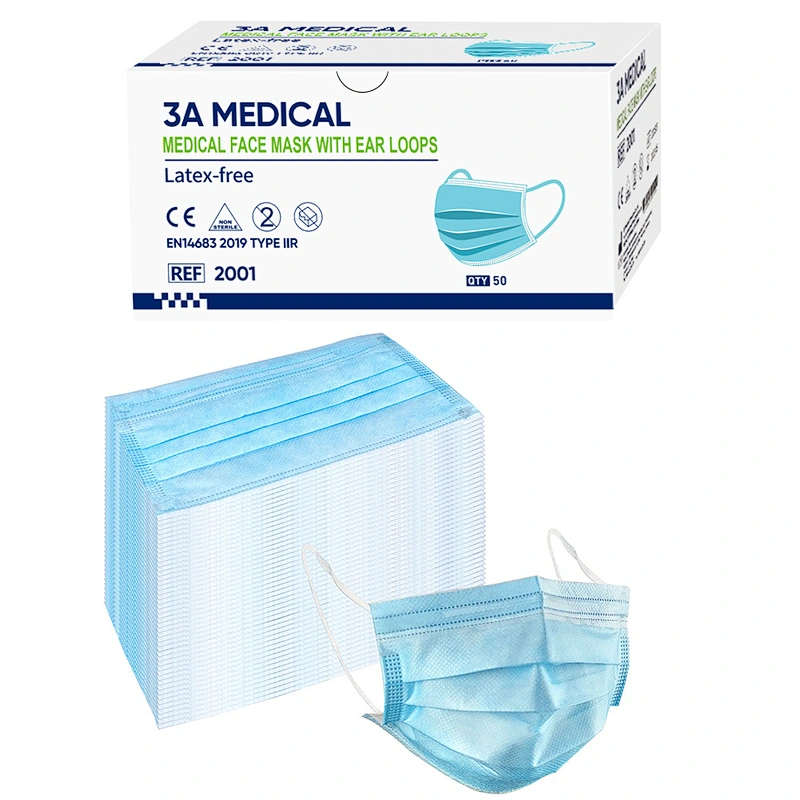 EN14683 Type IIR Disposable 3ply Surgical Face Mask