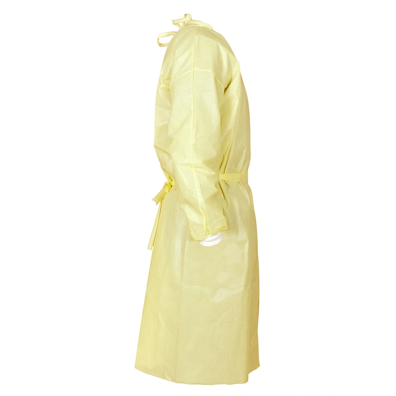 Disposable Yellow Non Sterile Isolation Gown