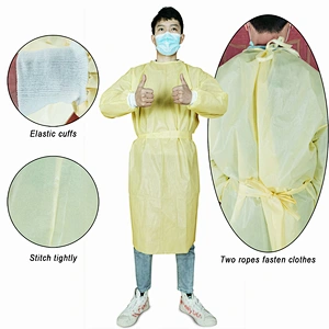 Disposable Yellow Non Sterile Isolation Gown