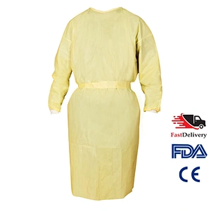 Disposable Yellow Non Sterile Isolation Gown