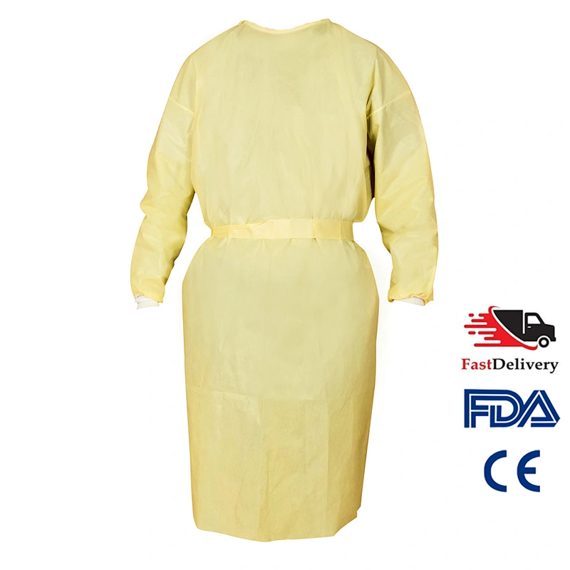Disposable Yellow Non Sterile Isolation Gown