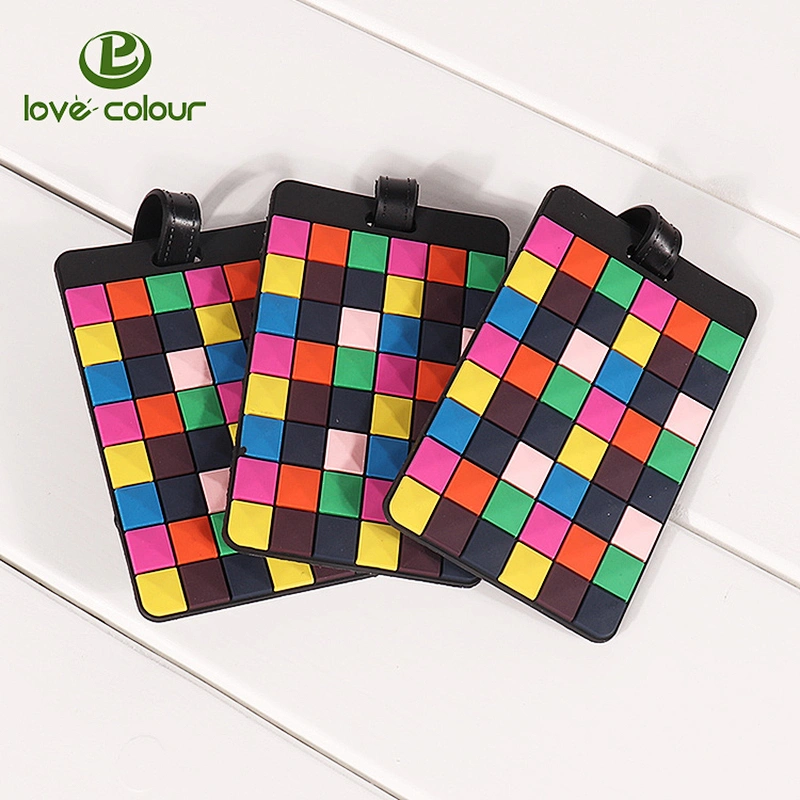Custom waterproof soft pvc luggage tags for bags
