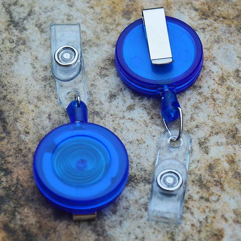 Custom Retractable Blue Badge Reel For Promotional