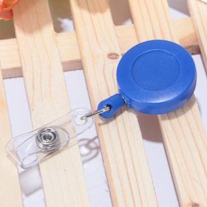 Custom badge reel with epoxy sticker logo for punching card