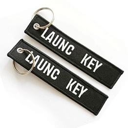 High Quality Custom Embroidery Fabric Keychain With Keyring Key Chain