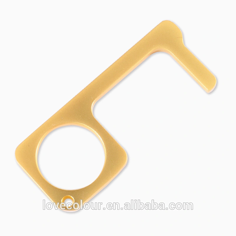 Portable Epidemic Zero Contact Elevator Door Opener Stick Brass Tools No Touch keychain Tools
