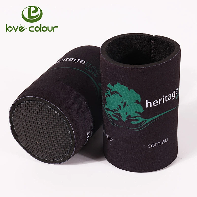 Neoprene Sublimation Magnetic Stubby Holder Can Cooler Sleeve With Base In Black Color