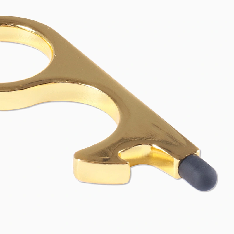 Contactless Hand Brass EDC Door Opener & Stylus Portable Press Elevator Tool Contactless Door Handle Key Tool