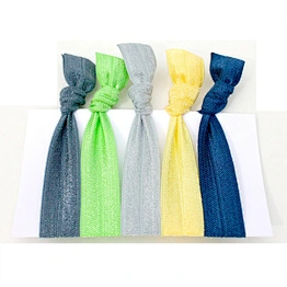 Elastic Ribbon Band Knotted Fold Over Hair Band for Yoga Running