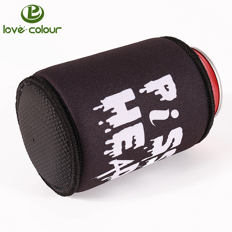 Neoprene Sublimation Magnetic Stubby Holder Can Cooler Sleeve With Base In Black Color