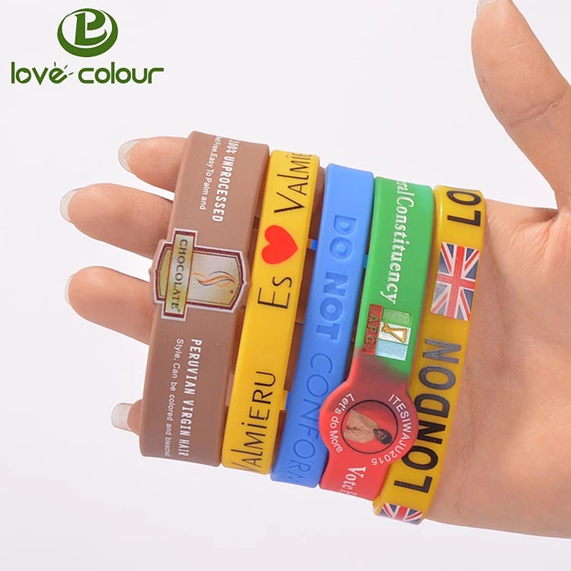 Hot sale colorful silicone bracelet for christmas gifts