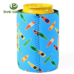 Customized Full Color Printing 5mm Neoprene Beer Can Cooler Holders