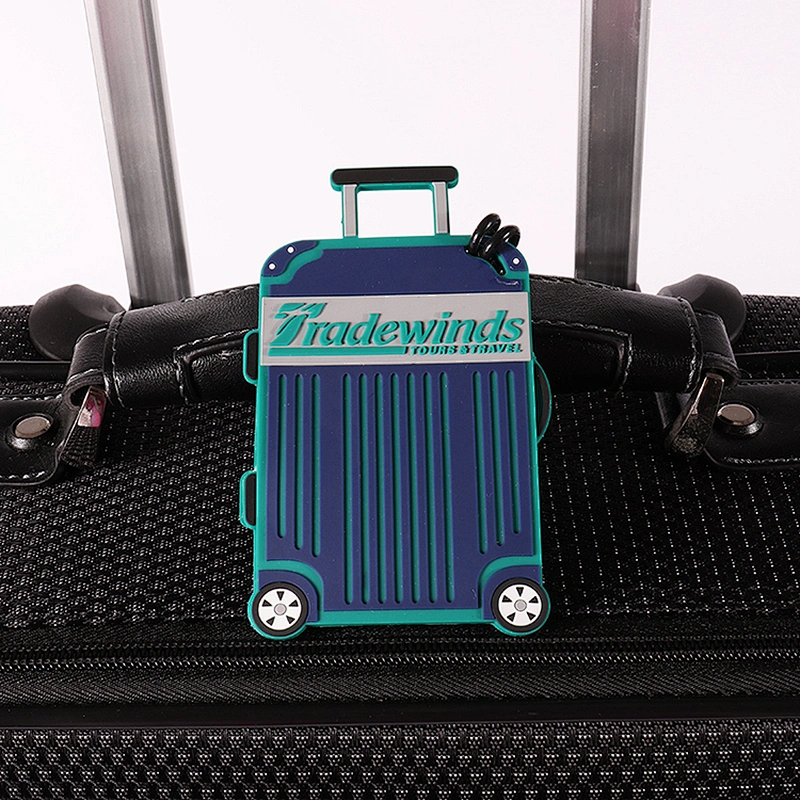 Custom soft PVC material luggage tags for travel suitcase Handbag