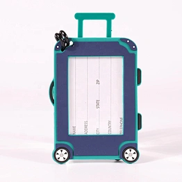 Custom soft PVC material luggage tags for travel suitcase Handbag
