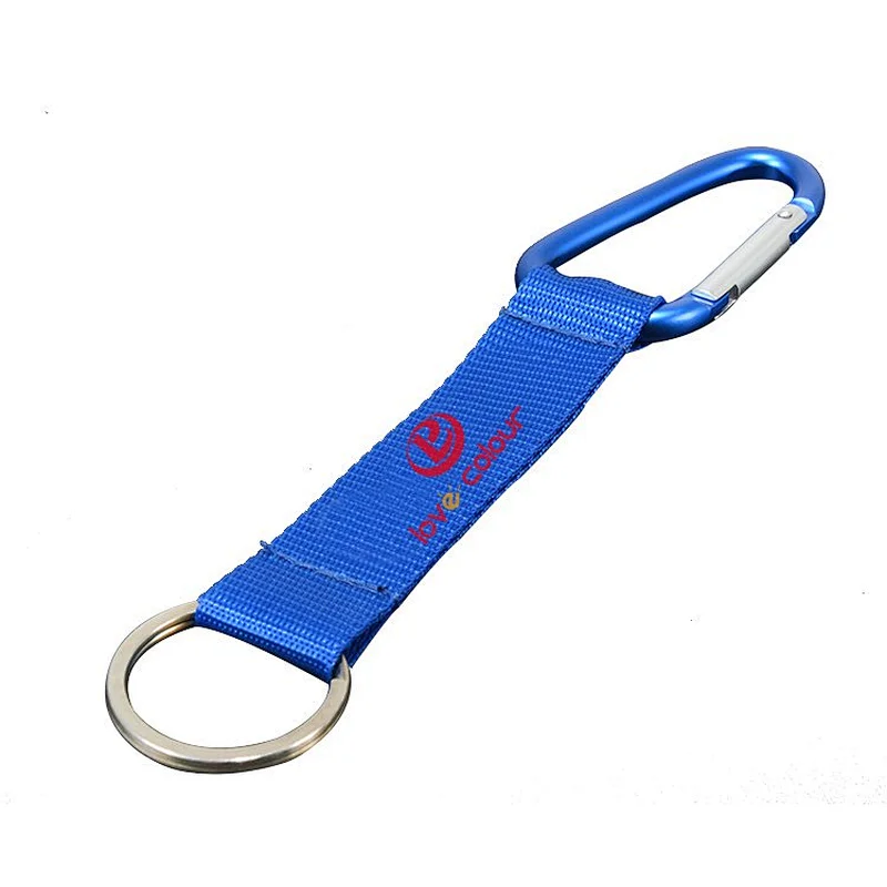 Promotion woven fabric embroidered keychain