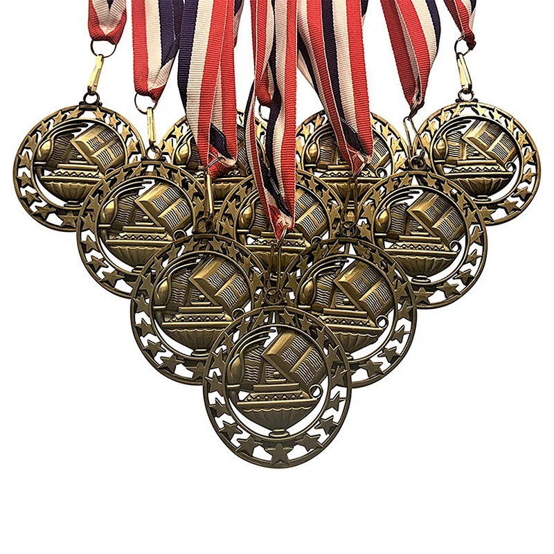 Metal Award Running Sport Medal With Lanyard