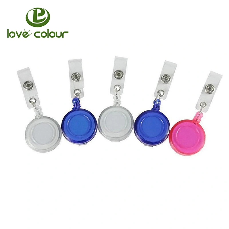 Custom heavy duty retractable pull badge reel with belt clip