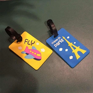 Custom waterproof soft pvc luggage tags for bags