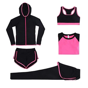 Yoga clothing Sexy Sportswear Yoga Fitness Exercise Suit Quick-Drying Five-Piece Yoga Women's Running Suits