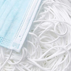2,3, 4, 5, 6, 8, 10, 12mm Elastic White Cord Earloop Elastic Rope Elastic Cord