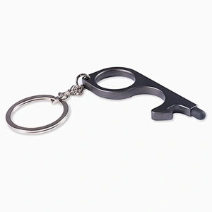 Wholesale edc hygiene hand touch tool brass key no touch door opener keychain