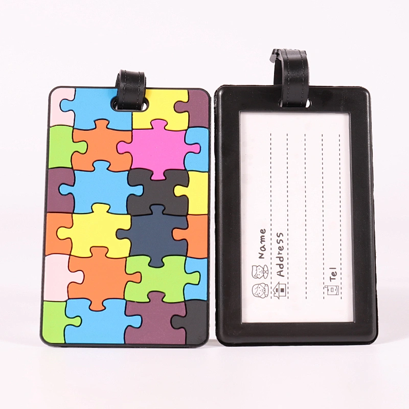 Custom soft PVC material luggage tags for travel suitcase Handbag