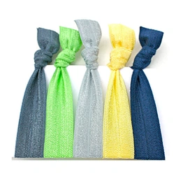 Hair Ties Elastic Ponytail Holder Soft Ribbon Knotted Fabric Hair Bands