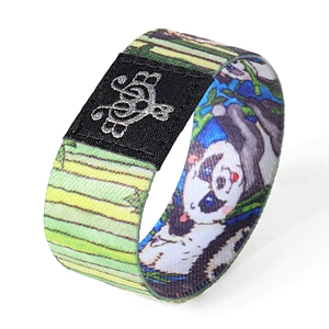Reusable Elastic Fabric Bracelets Stretch Strap Woven RFID Wristband