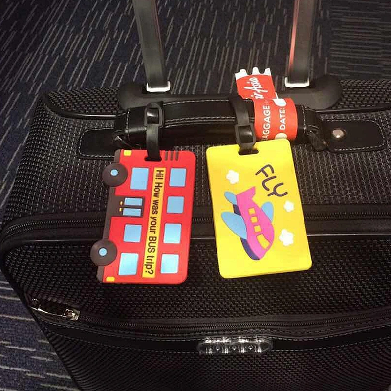 Custom waterproof soft pvc luggage tags for bags