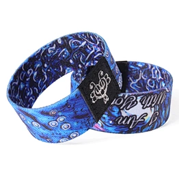 Factory Direct OEM Polyester Bracelet Elastic Wristband with Customized Printing