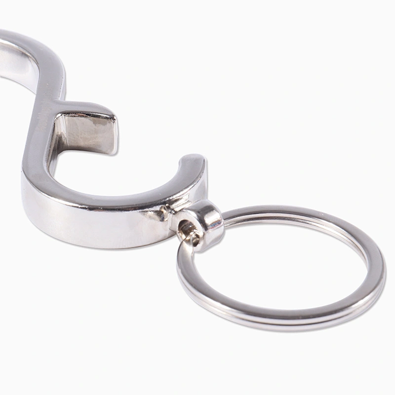 Cheap Wholesale No Touch Door Opener keychain with Bottle Opener