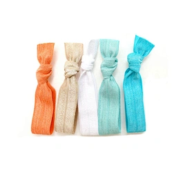 Cheap custom soft strong fabric elastic hair bands hair ties hair decoration