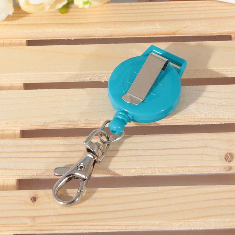 Custom badge reel with epoxy sticker logo for punching card