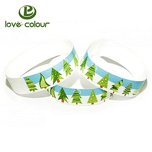 Christmas pvc paper vinyl Wristband / Bracelet
