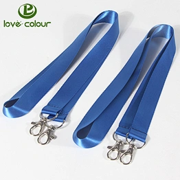 Custom double two metal clips lanyard