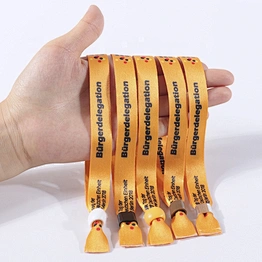 Custom High Quality Polyester Festival Fabric Wristbands for Music Event
