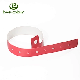 Popular economical imprinted vinyl pvc paper custom event wristbands with self-adhesive closure